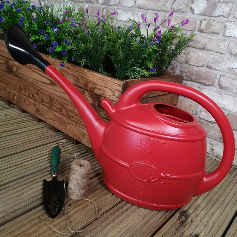 10L Red Ward Garden Watering Can with Detachable Rose Nozzle