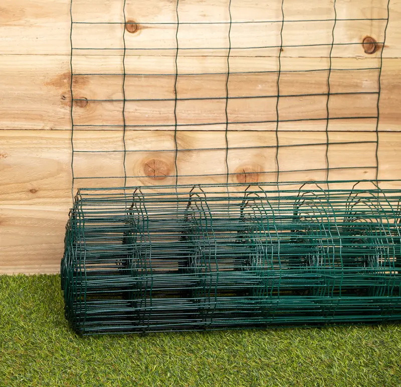 10m x 60cm Green PVC-Coated Metal Garden Border Edging