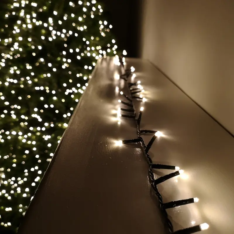 12.5m Warm White 500-LED Christmas String Lights with Auto Timer