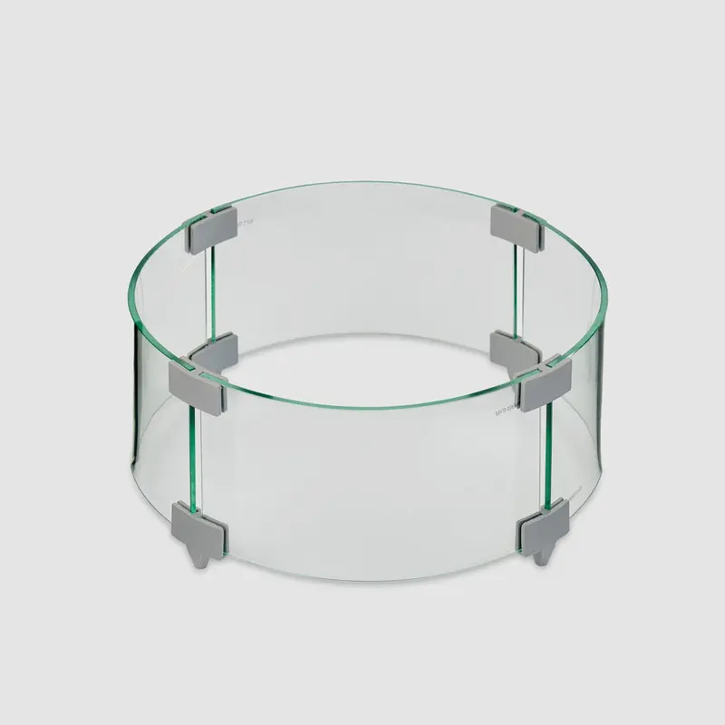 12-Inch Round Tempered Glass Wind Guard for Patio Fire Tables
