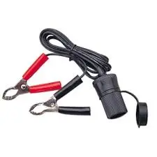 12V Power Socket with Alligator Battery Clips