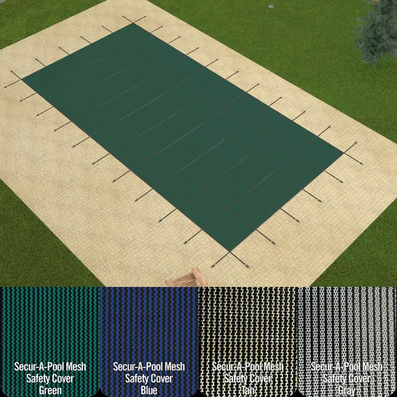 16′ x 36′ Rectangular In-Ground Pool Safety Cover – Durable Mesh or Solid Variant