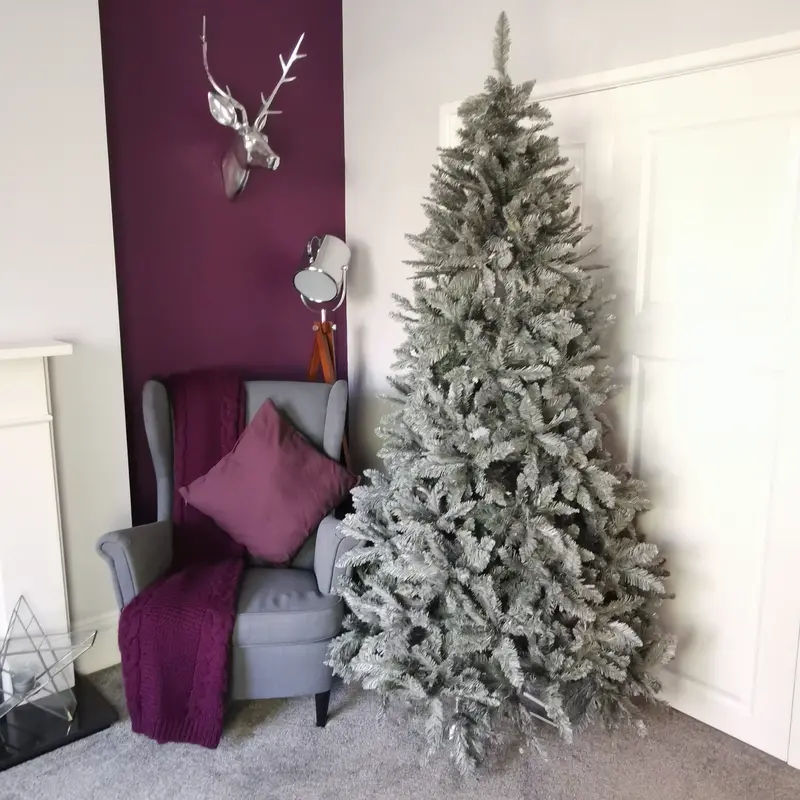 210cm Premium Charcoal Pine Christmas Tree – Lush Grey-Silver Finish with 1,315 Realistic Tips