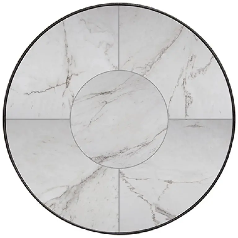24-Inch Round Fresco Aluminum-Rim Table Top by O.W. Lee