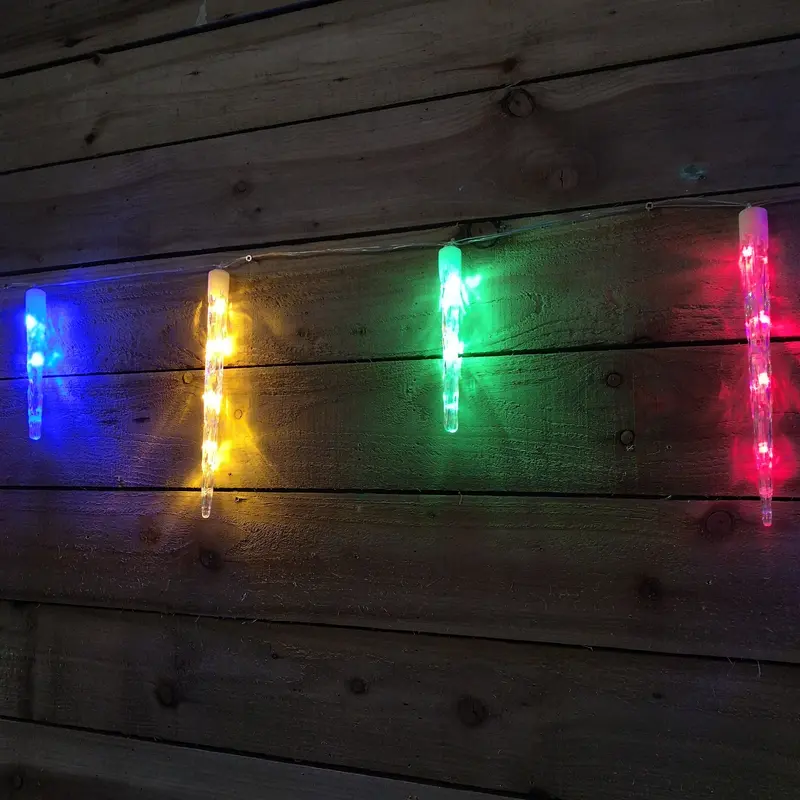 24-Light Remote-Controlled Colour-Changing LED Icicle Lights