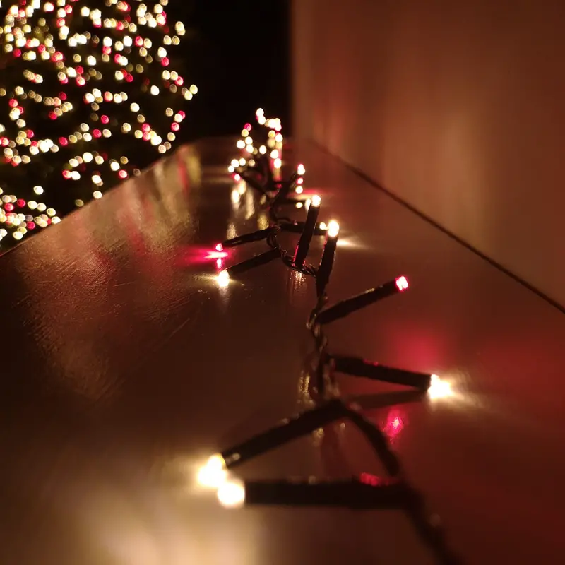 25m Red & Vintage Gold TreeBrights Lights – 1000 LEDs with Timer for Festive Displays