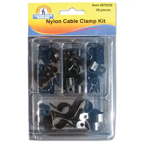 28-Piece Nylon Cable Clamp Assortment Kit for Secure Bundling