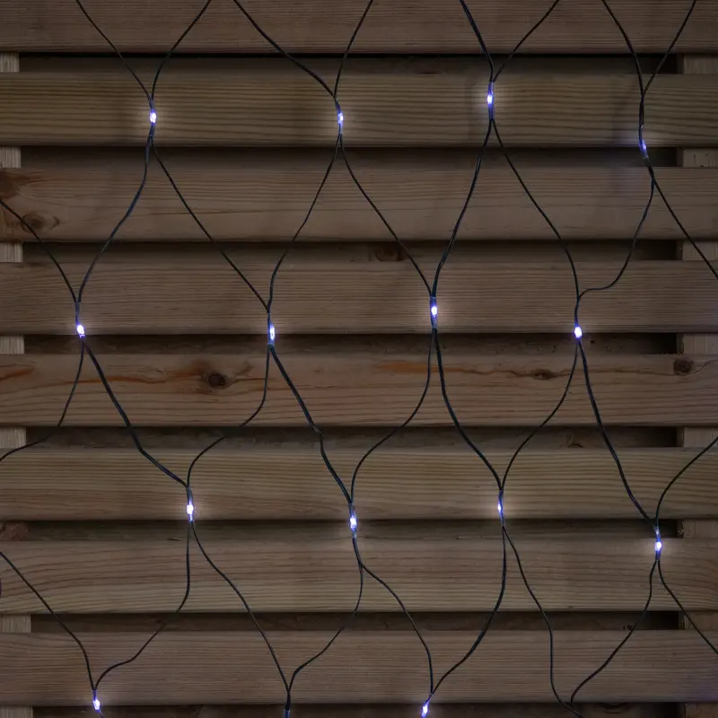 3.5m x 1.2m Window Net Light Display – Cool White Multi-Action LED Mesh