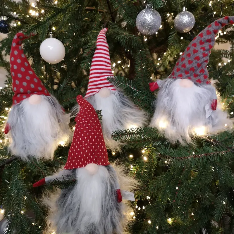 34cm Festive Gonk Santa Plush Toy – Cuddly Indoor Christmas Ornament with Customizable Hat Styles