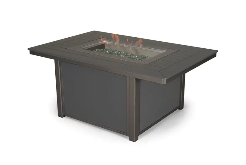 36 x 54 Inch Rectangular Marine-Grade Polymer Fire Table by Telescope Casual