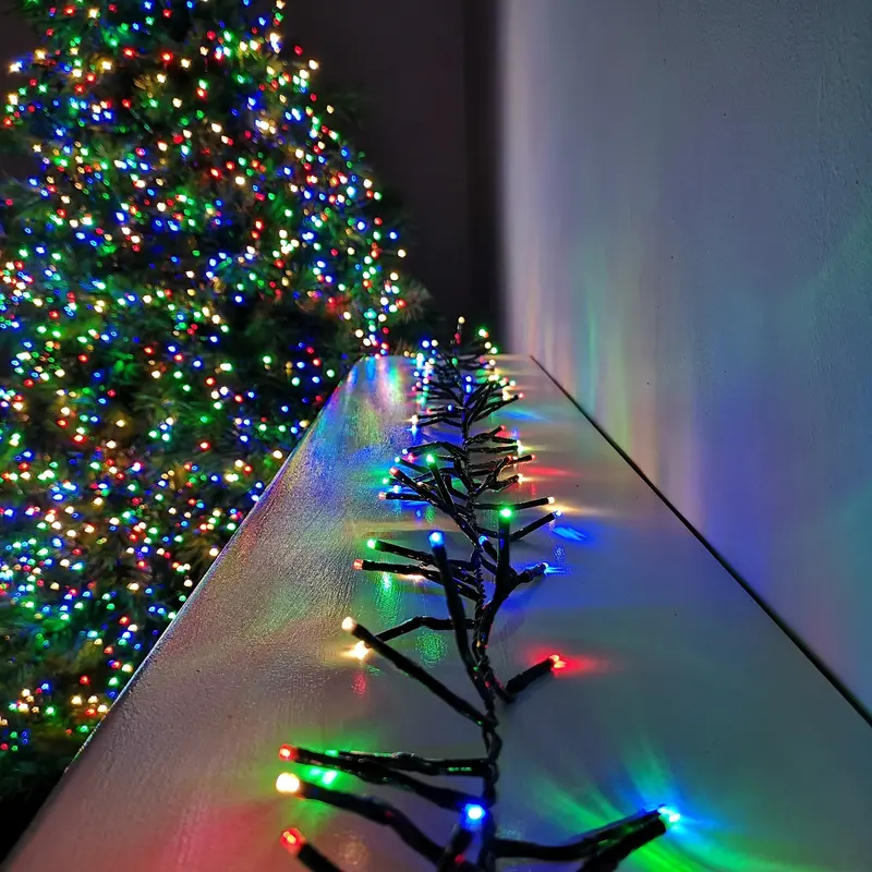 37.2m Multicolour Premier Cluster Lights – 3000 LED Outdoor String with Timer