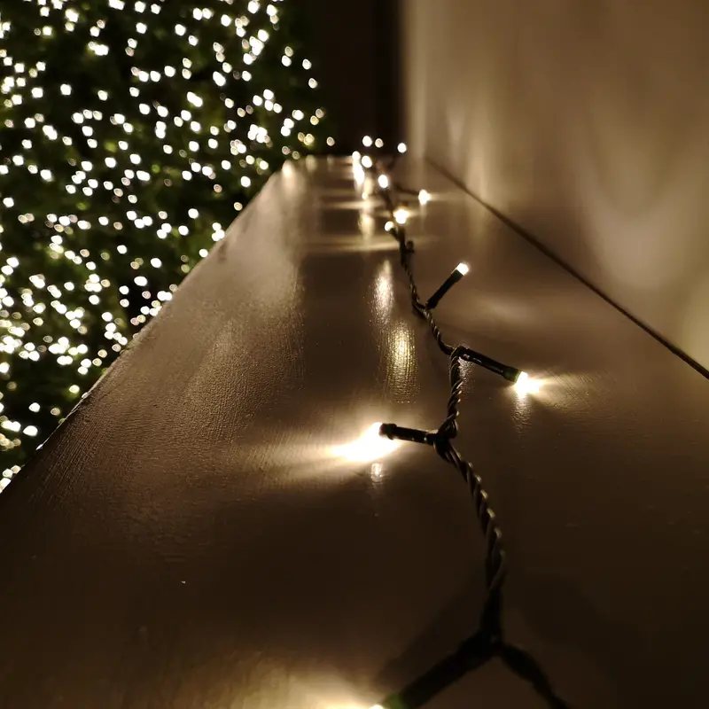 38.3m Mains-Powered Premier SupaBright Outdoor/Indoor Christmas Lights – 480 Warm-White LEDs with Timer