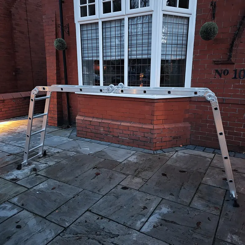 4.6-Meter Large Folding Aluminum Work Platform Ladder – Multi-Position Design