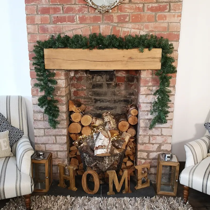 4-Pack 2.7m × 25cm Imperial Pine Christmas Garland – Natural Green, No-Adornments