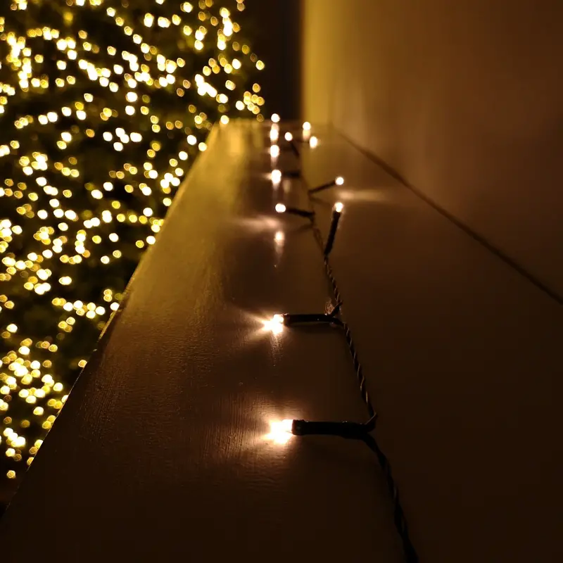 40m Vintage Gold Multi-Function Christmas Lights – 400 LED Indoor/Outdoor Battery Timer Set