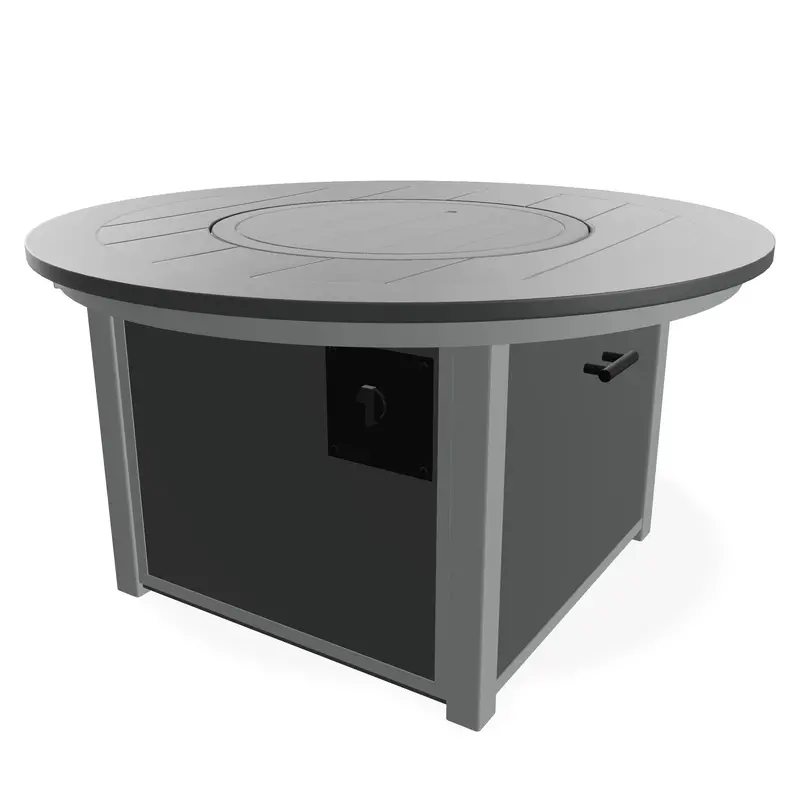42-Inch Round Marine-Grade Polymer Fire Table by Telescope Casual