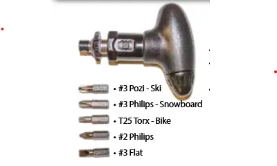 5-in-1 Adjustable Ski Tuning Ratchet Tool