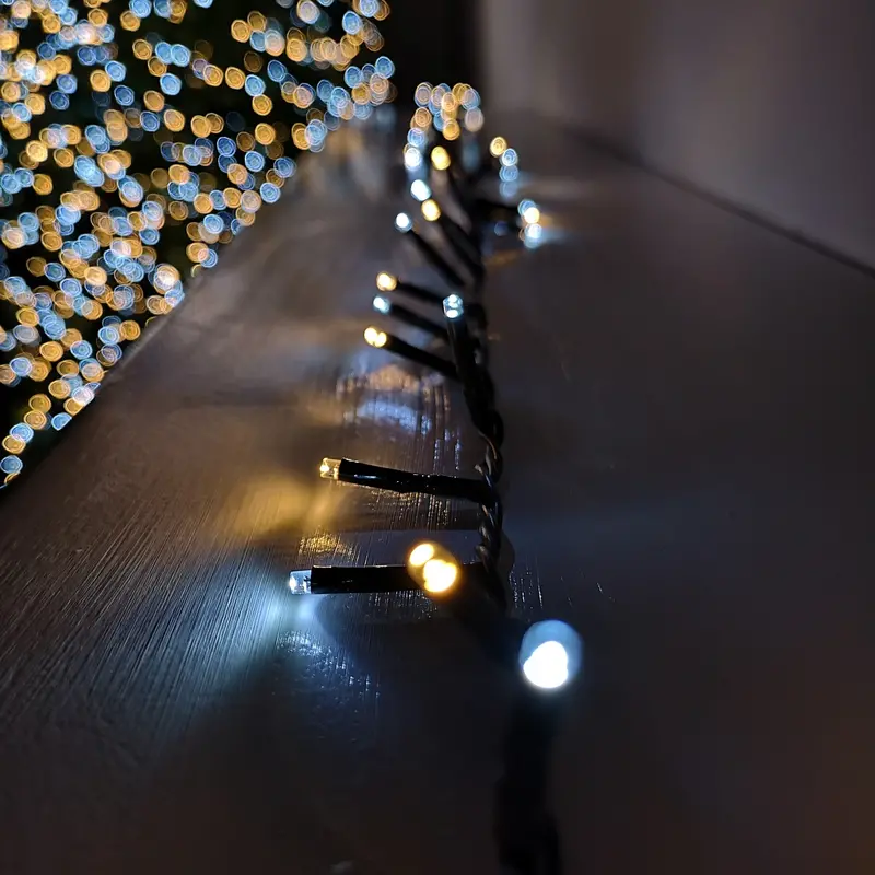 50m Dual-Tone Christmas String Lights – 2000 LED Cool White & Warm White TreeBrights with Timer