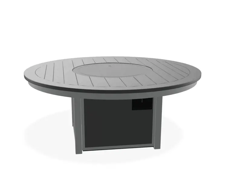 54-Inch Round Marine-Grade Polymer Fire Table by Telescope Casual