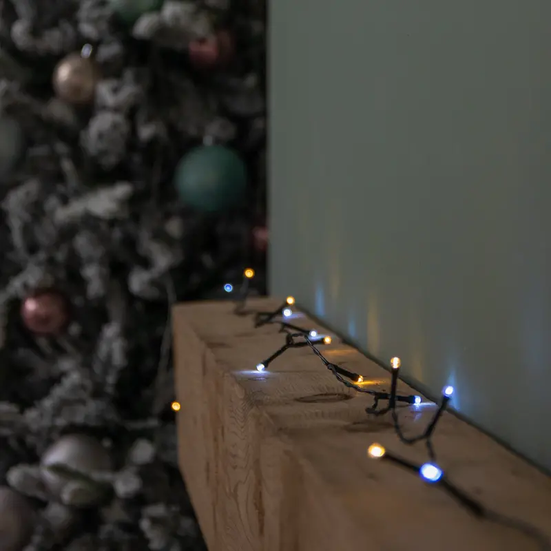 5m Battery-Powered Christmas String Lights – 50 Dual-Tone (Cool & Warm White) LEDs