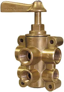 6-Port Brass Fuel Selector Valve