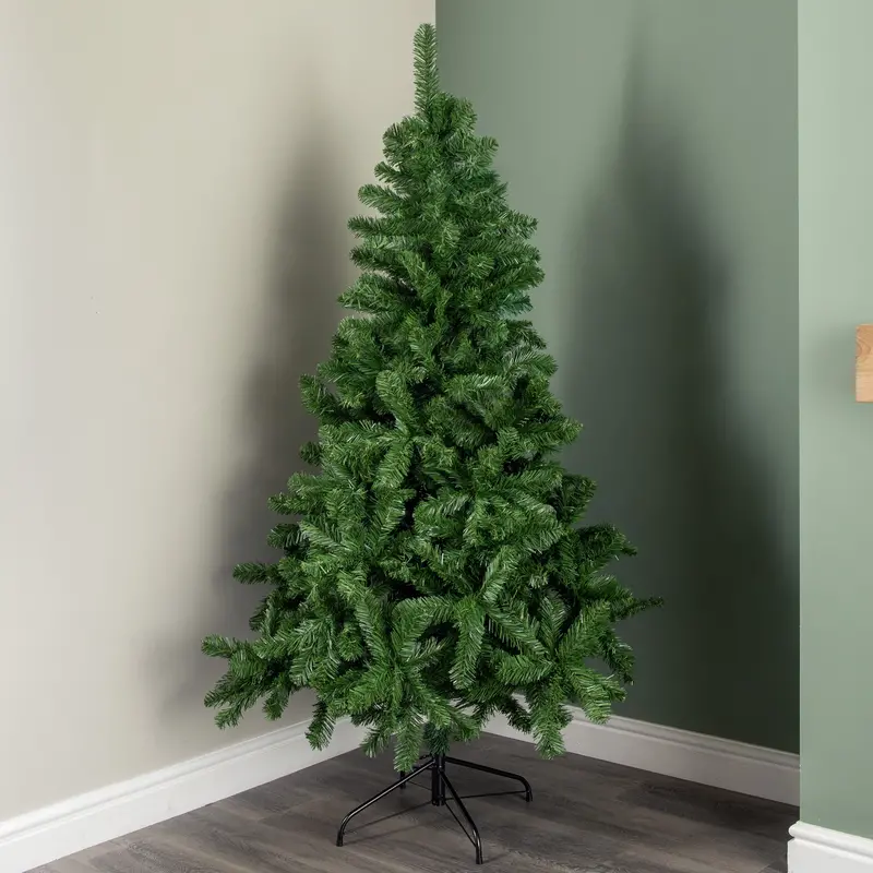 6ft Imperial Pine Christmas Tree – 1.8m Realistic Artificial Tree with 525 Tips & Sturdy Metal Stand
