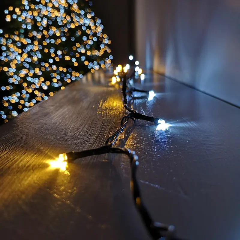 72m Mains-Operated Premier SupaBright Christmas Light String – 720 Dual-Tone (Warm & Cool White) LEDs