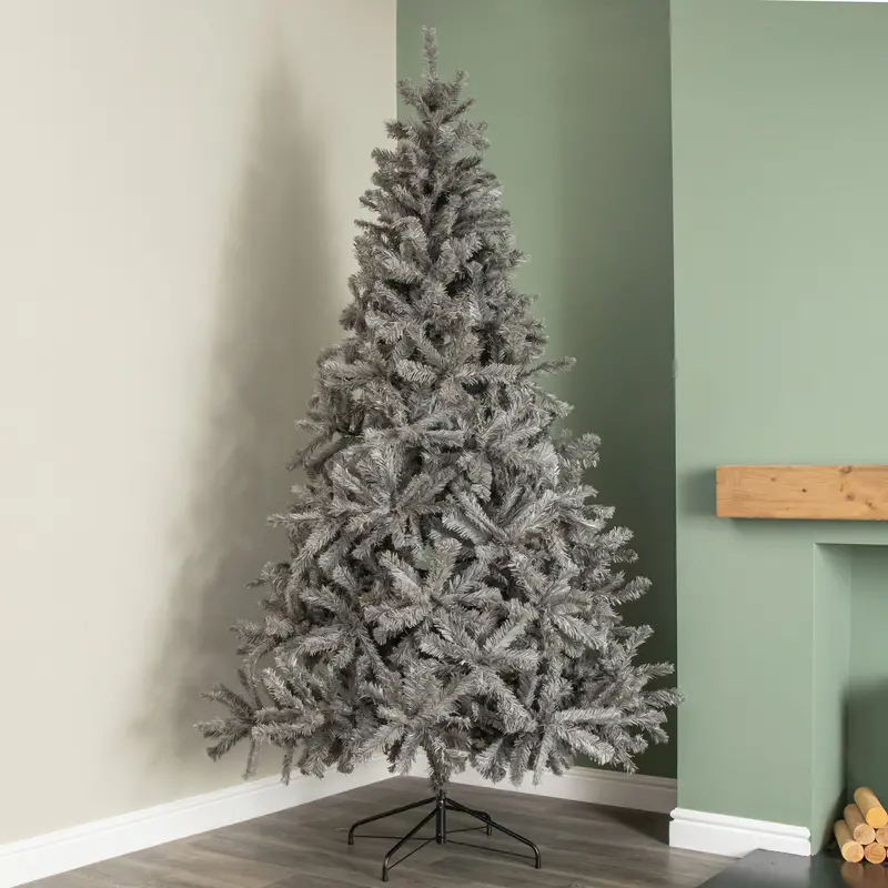 7ft Colorado Grey Spruce Artificial Christmas Tree – 765 Realistic Tips, Wrapped Branches