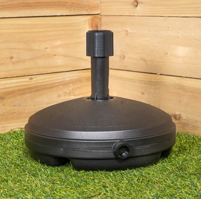 7kg/7L Adjustable Water-Filled Base for Garden Parasols – Heavy-Duty Black Umbrella Weight
