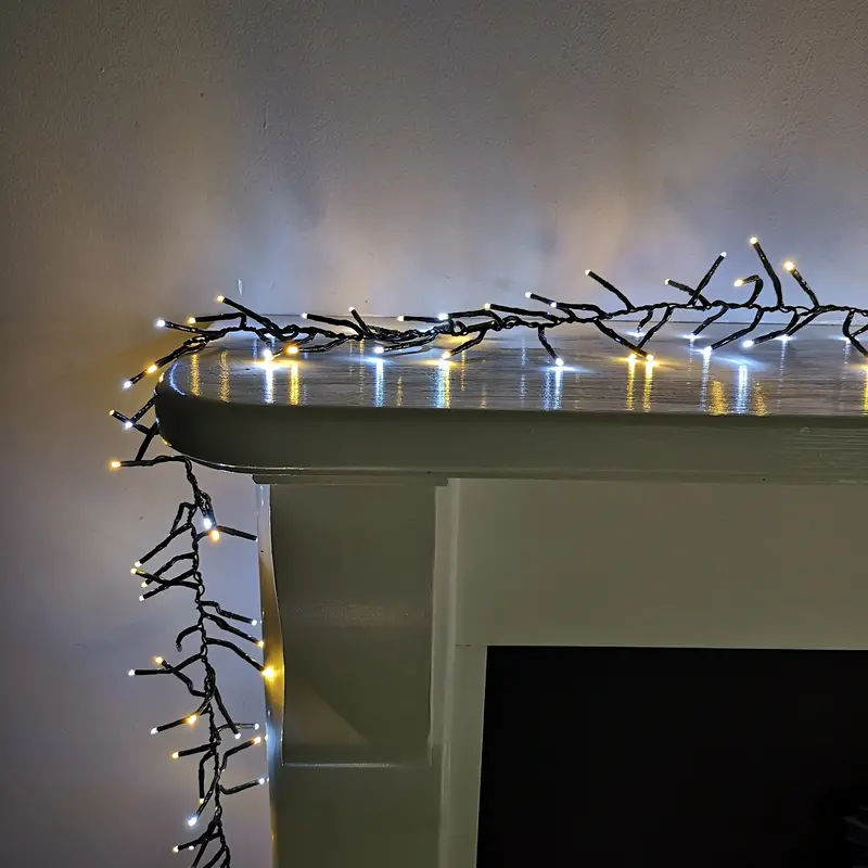 9.3m 720-LED Cool & Warm White Premier Cluster Tree Lights with Timer Function