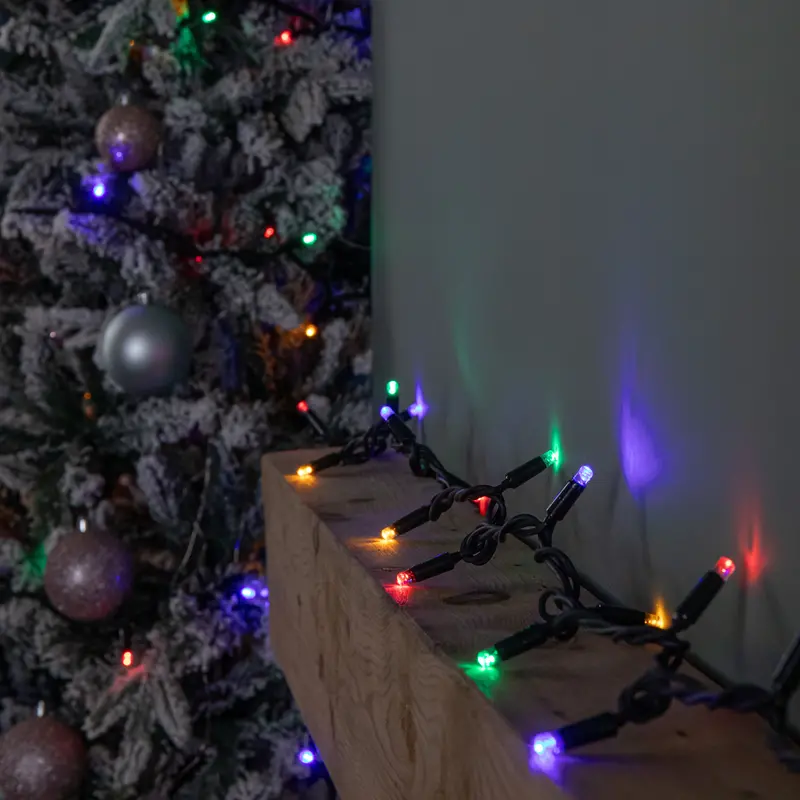 9.9m Connectable Christmas Lights – 100 Multicolour LEDs for Extended Displays