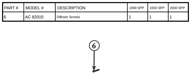 AC 82015 Diffuser Screw Replacement