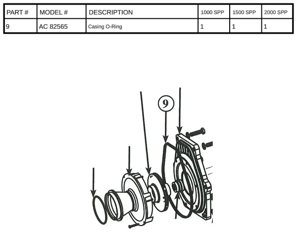 AC 82565 Casing O-Ring Seal Replacement