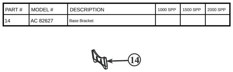 AC 82627 Pump Base Bracket Replacement