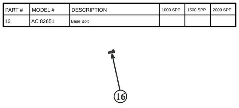 AC 82651 Base Mounting Bolt Replacement