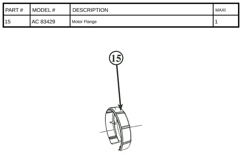 AC 83429 Motor Flange Replacement for Select Pool Pump Models