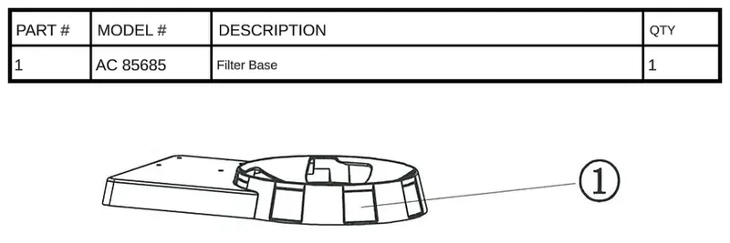 AC 85685 Filter Base – Structural Support Platform Replacement