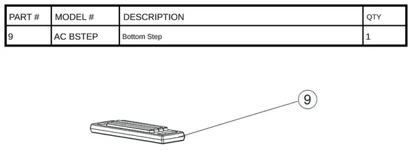 AC BSTEP Bottom Step Replacement for Pool Stairs