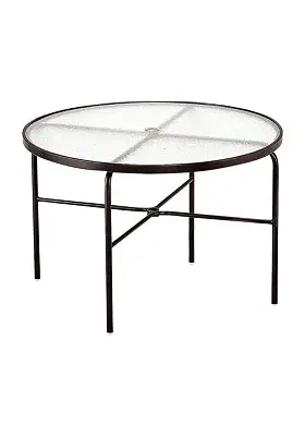 Acrylic 42-Inch Round Contemporary Dining Table by Tropitone
