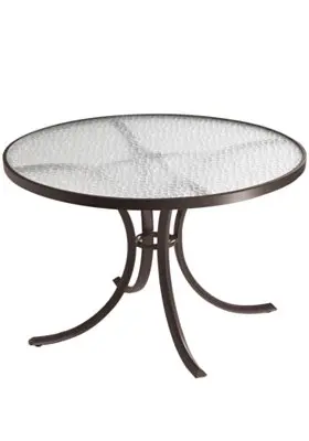 Acrylic 42-Inch Round Outdoor Dining Table by Tropitone