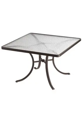 Acrylic 42-Inch Square Outdoor Dining Table by Tropitone