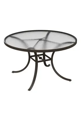 Acrylic 48-Inch Round Outdoor Dining Table by Tropitone