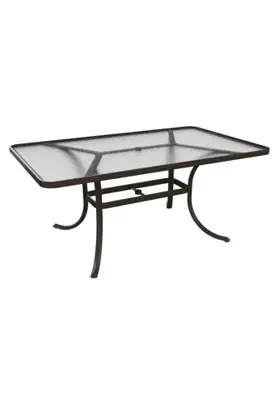 Acrylic 66 x 40-Inch Rectangular Outdoor Dining Table by Tropitone