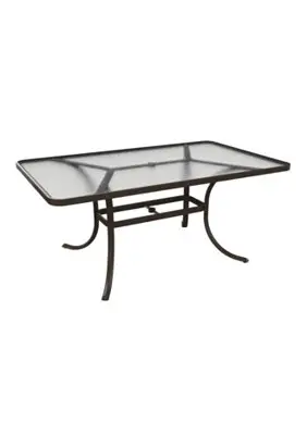 Acrylic 66 x 40-Inch Rectangular Umbrella Dining Table by Tropitone