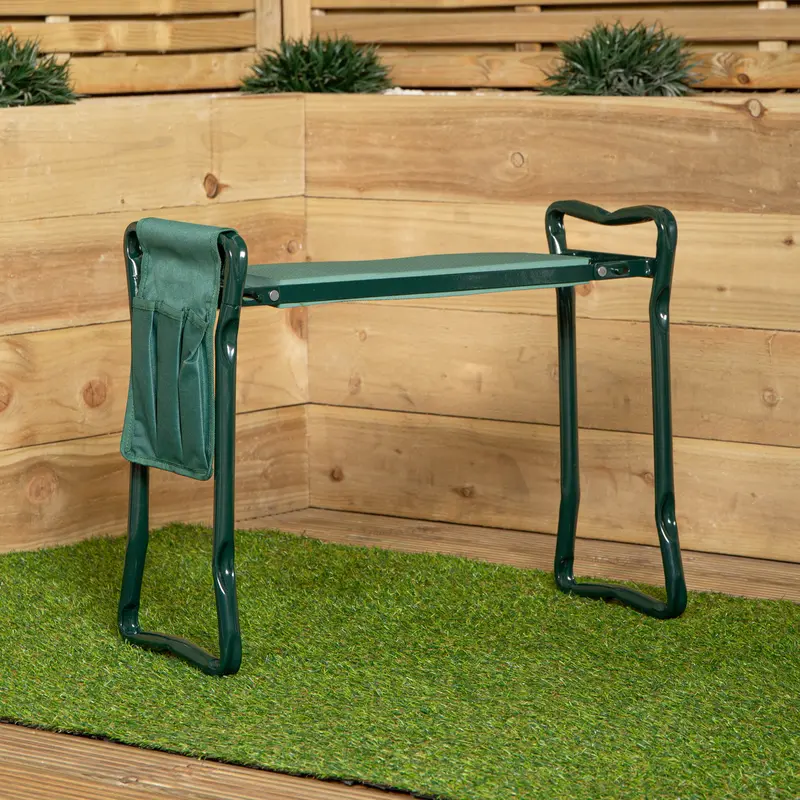 Adjustable Garden Kneeling Pad with Integrated Seat & Removable Tool Pouch