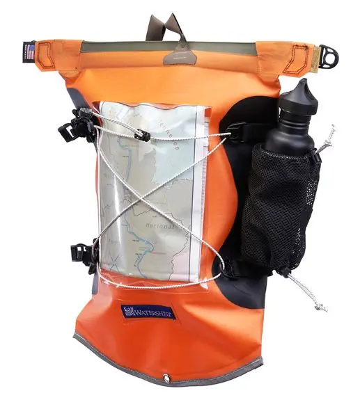 Aleutian Orange Waterproof Dry Backpack