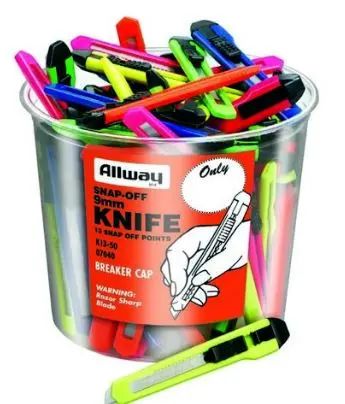 Allway 13-Point (9mm) Snap-Off Utility Knife