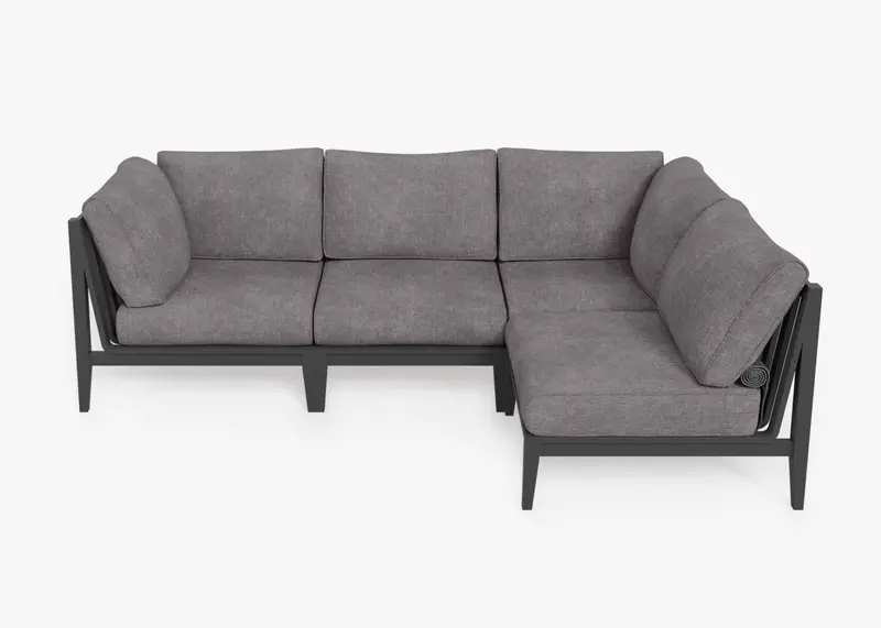 Aluminum Outdoor L-Shaped Sectional (4-Piece) by Outer