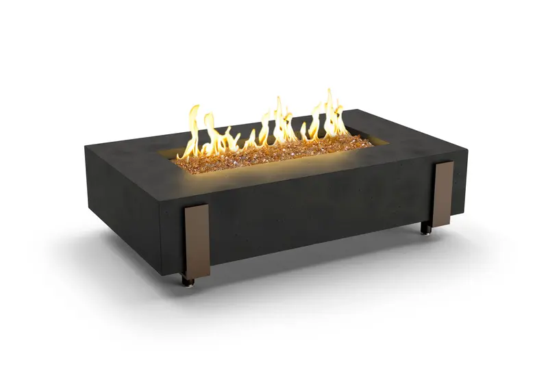 American Fyre Design 60″ x 36″ Rectangular Iron Saddle Fire Table