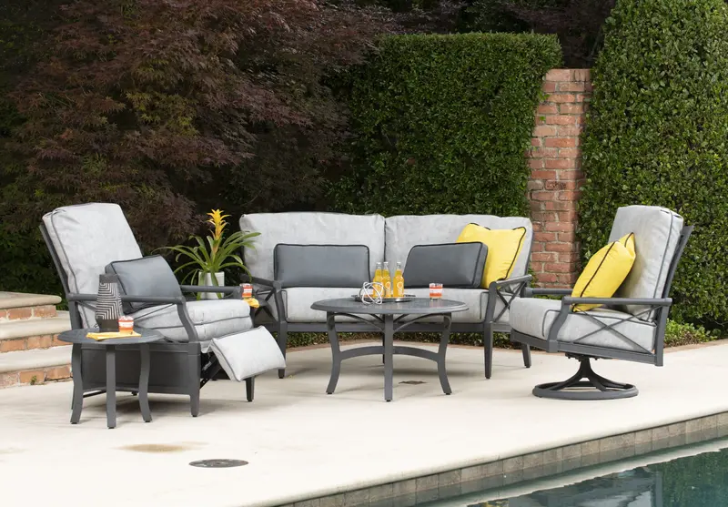 Andover Cushioned Club-Seat Set – Woodard Outdoor Collection